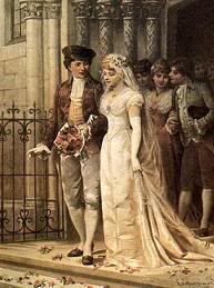 Una immagine di matrimonio d'epoca